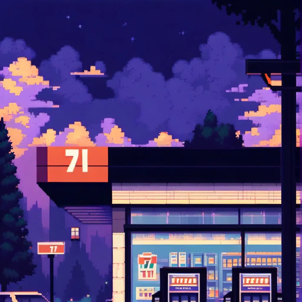 chat with ai character: 71 gas station