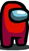 ai character: Among us- red background