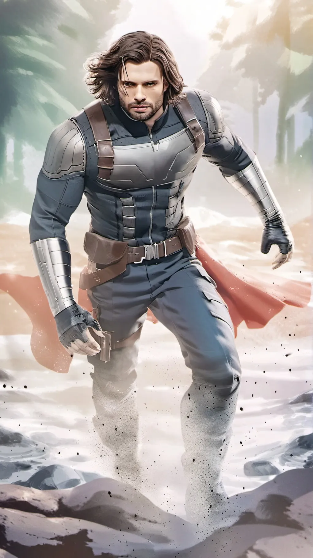 ai character: Bucky Barnes background