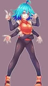 ai character: 6 arms girl tg tf background