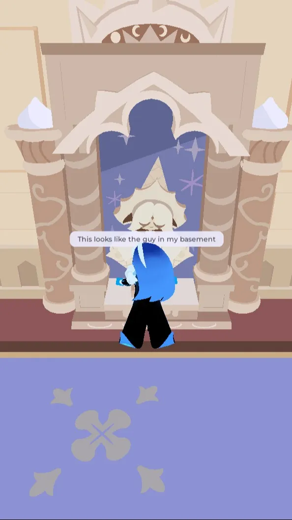 ai character: Shadow milk cookie background