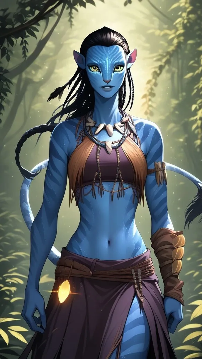 ai character: Neytiri |X•5876445 background