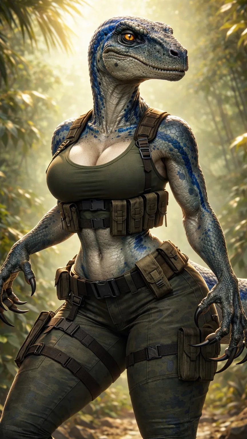 ai character: Blue #@87534773577 background