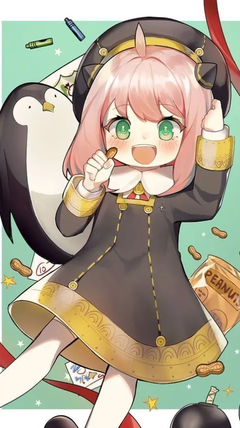 ai character: Anya Forger  background