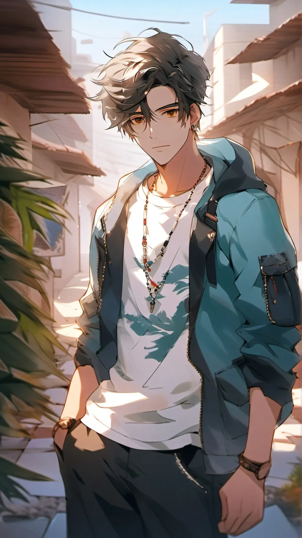 ai character: Adam  background