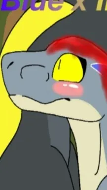 ai character: Blue x Indoraptor background