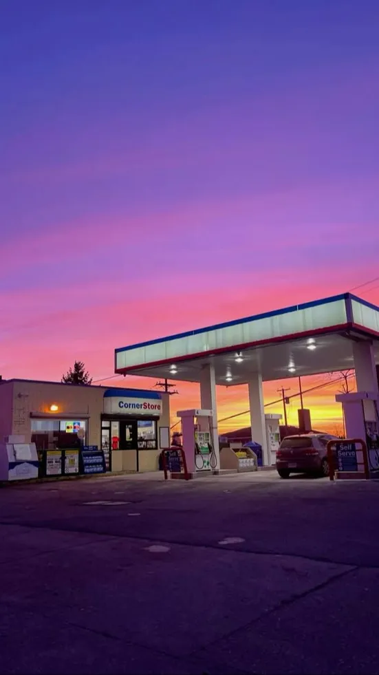 ai character: Gas station background