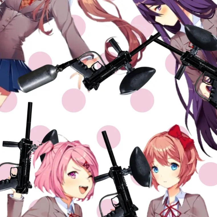 chat with ai character: DDLC Paintball War