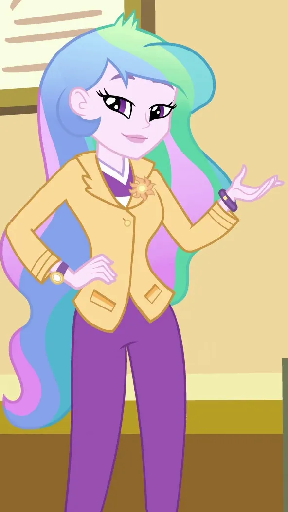 ai character: Celestia EG background