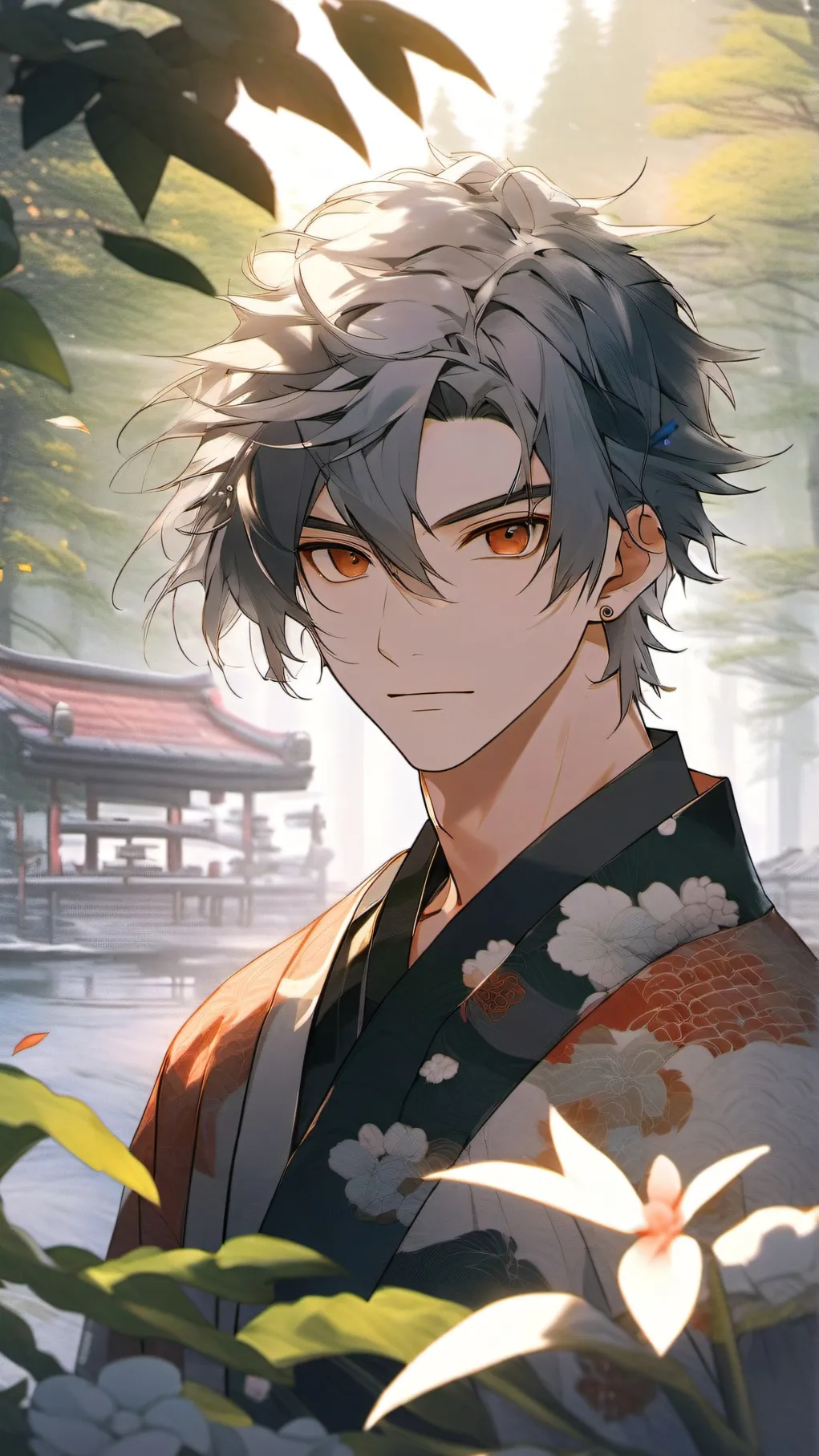 ai character: Inosuke hashibira background