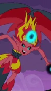 ai character: Sunset demonio background