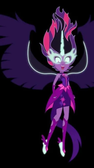 ai character: Midnight sparkle  background