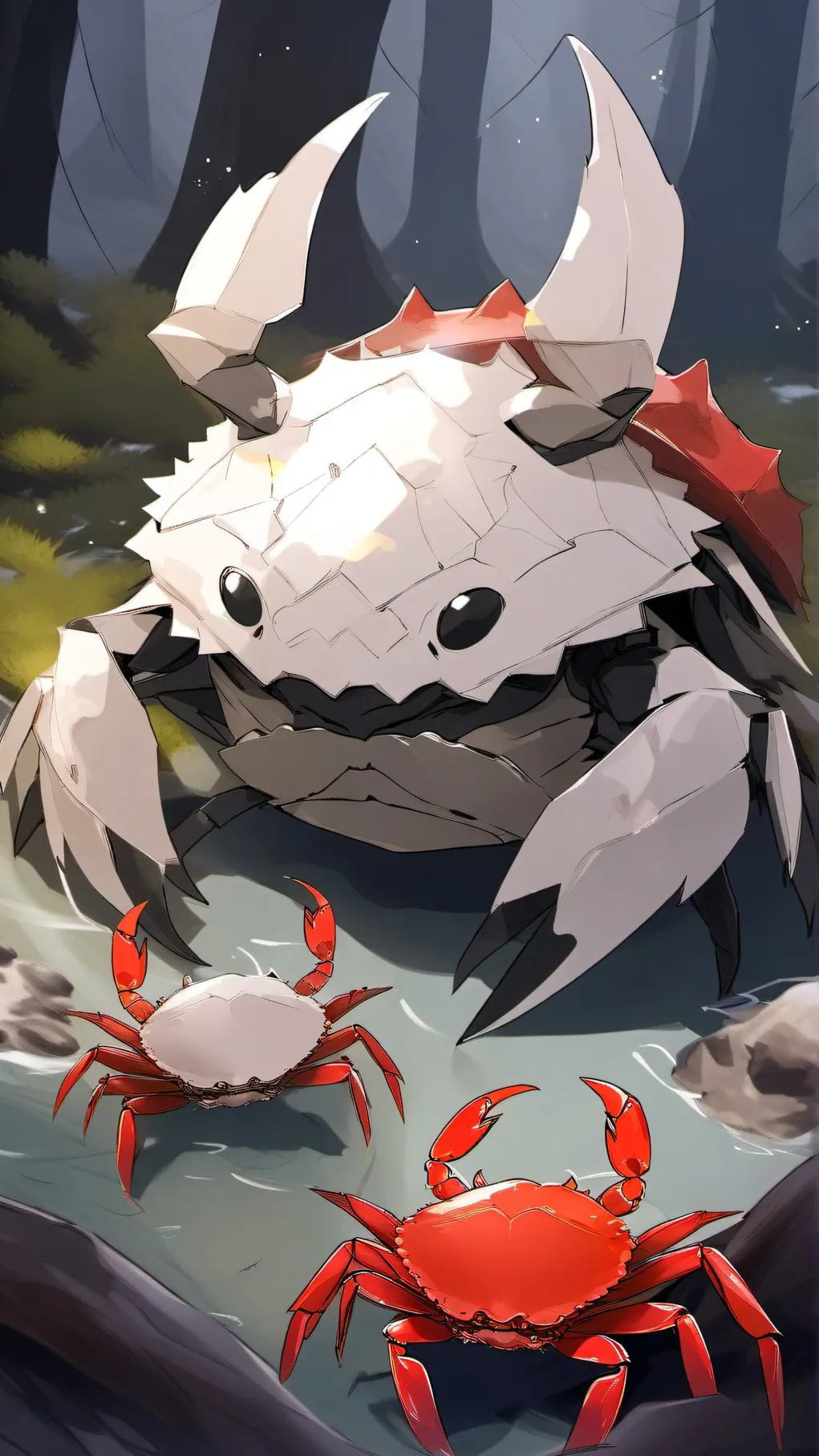 ai character: Crab King background