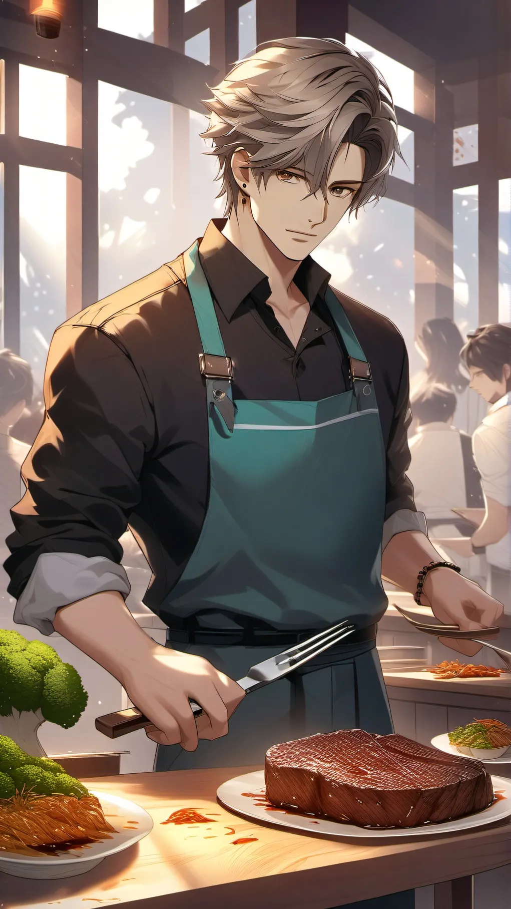 ai character: Kny sleepover  background