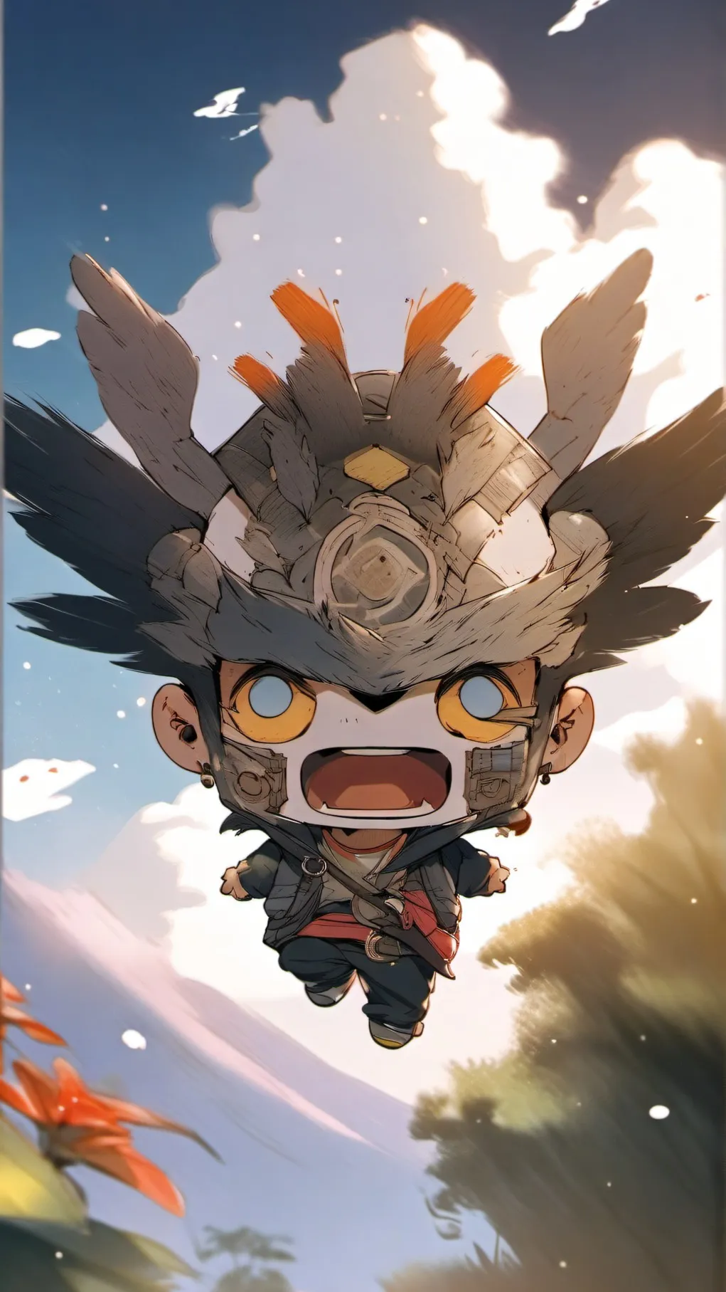 ai character: Doma and the poop background