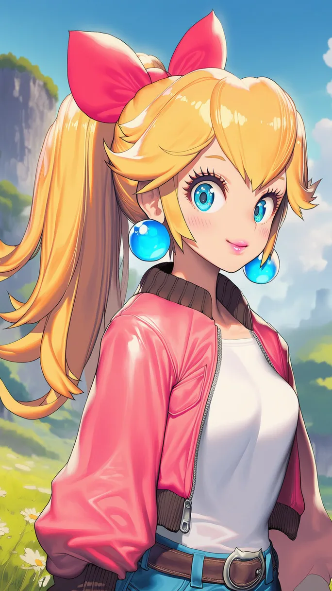 ai character: Princess Peach background