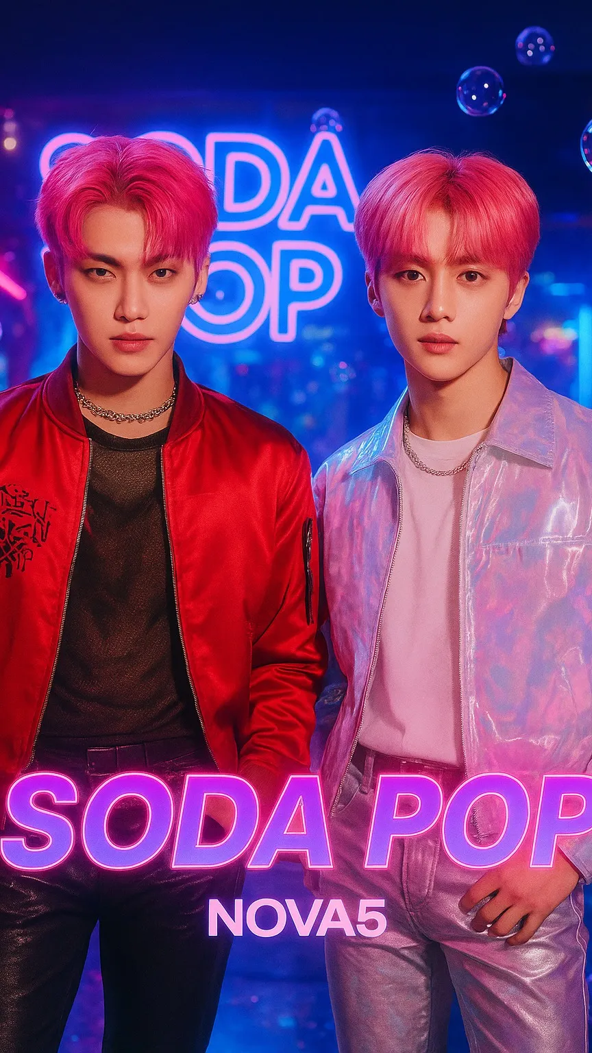 ai character: San & Yeonjun Saja background