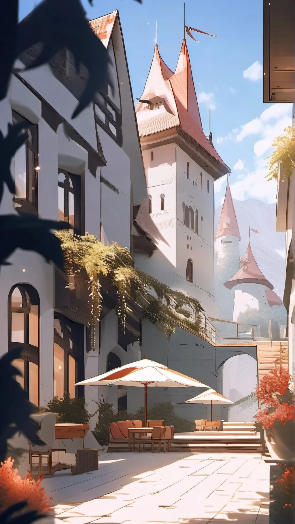 ai character: •Fluffy paradise• background