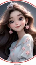 ai character: cute girl background
