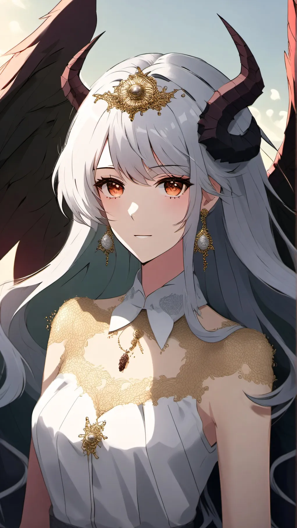 ai character: angel and demone background