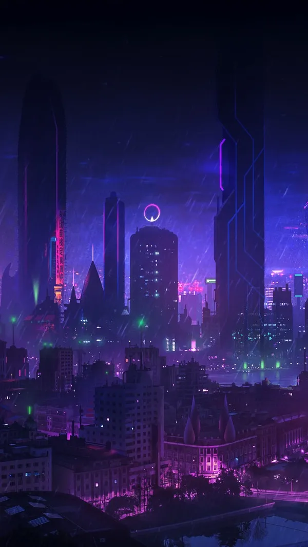 ai character: NEON background