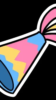 ai character: Party popper background