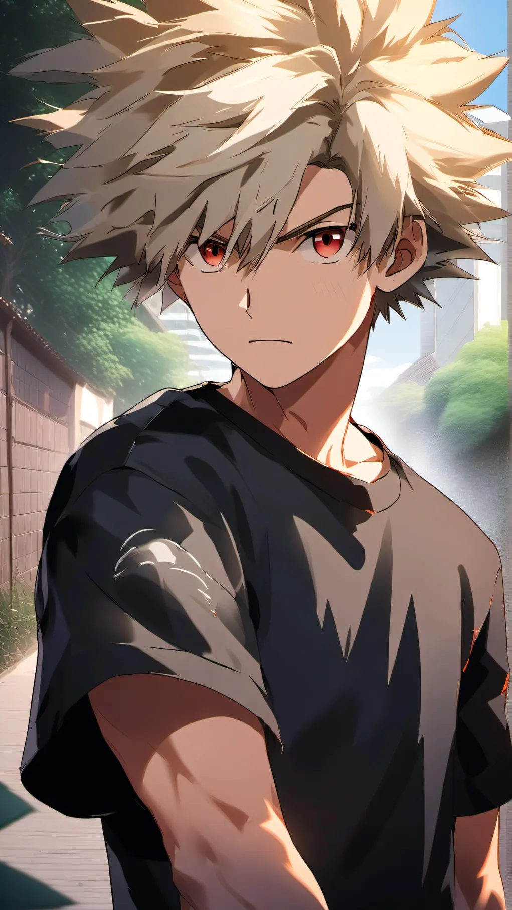 ai character: Bakugo drunk background