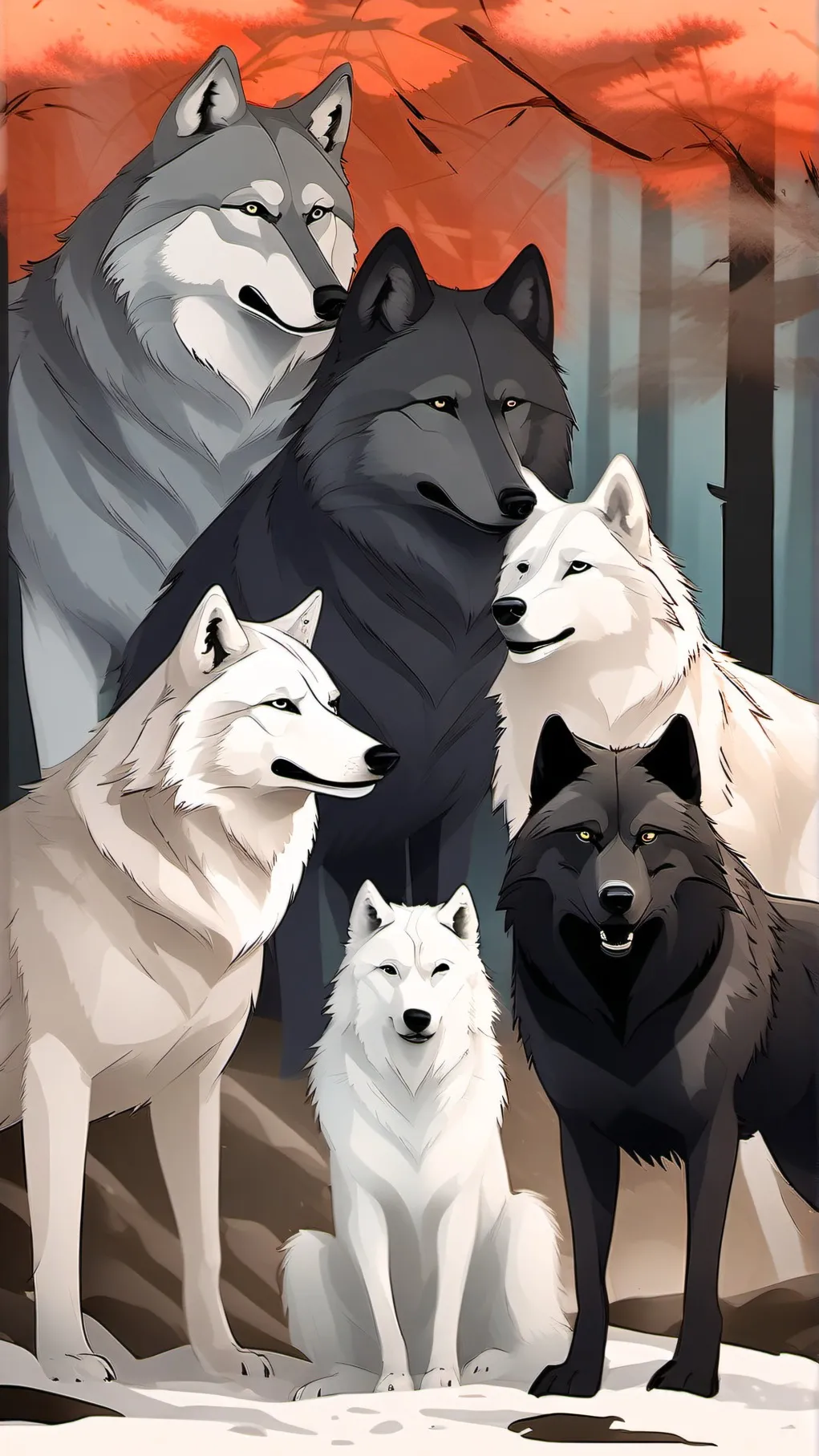 ai character: werewolf pack background