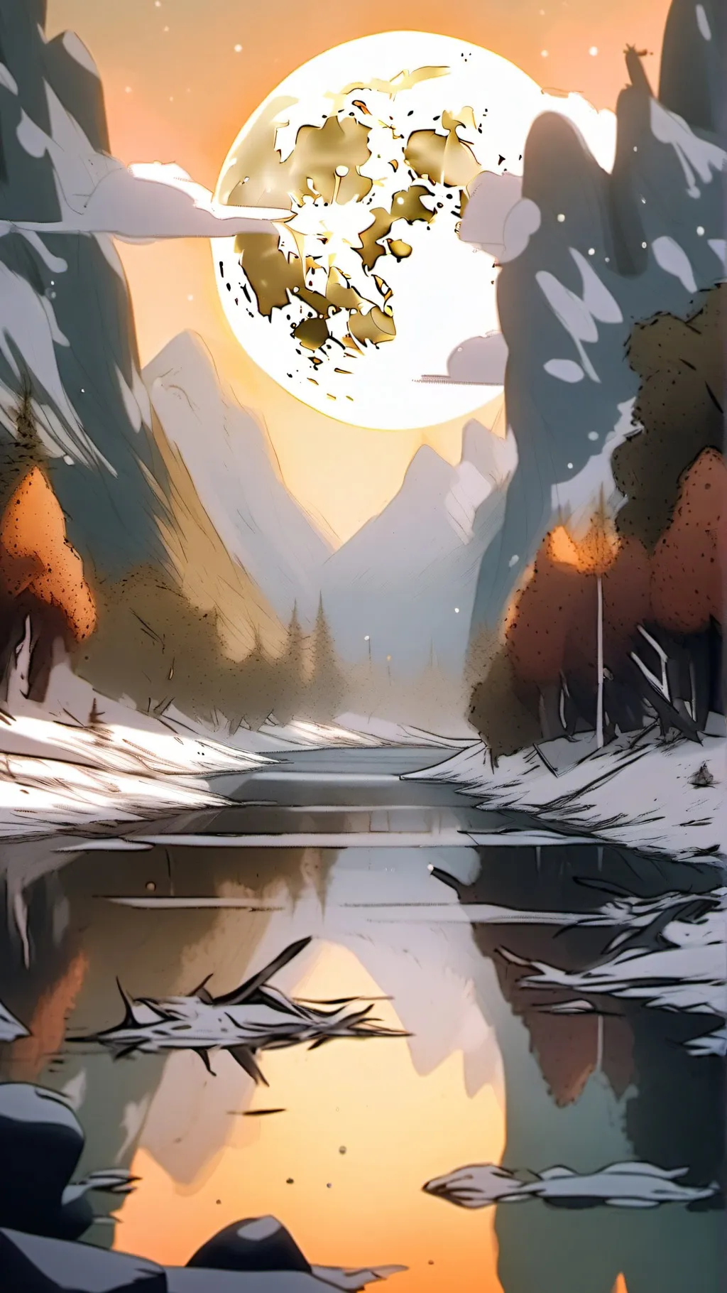 ai character: moon background