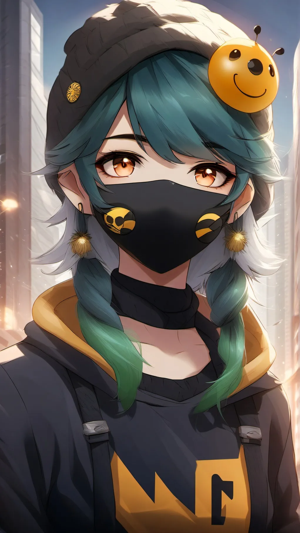 ai character: smokee bee  background