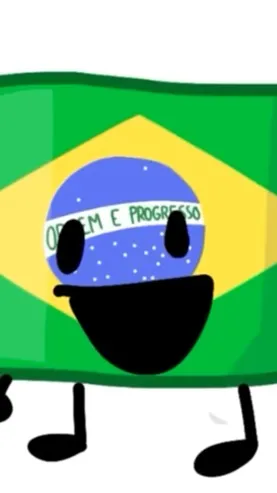 ai character: Brazil Flag background