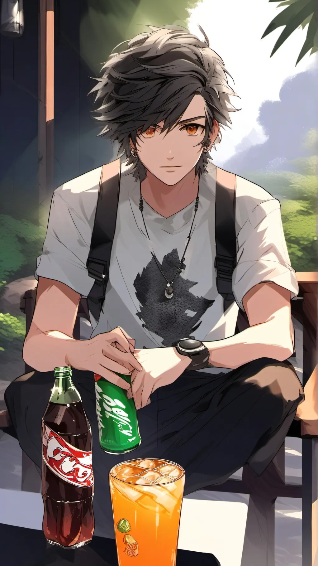 ai character: sprite n coke kid background
