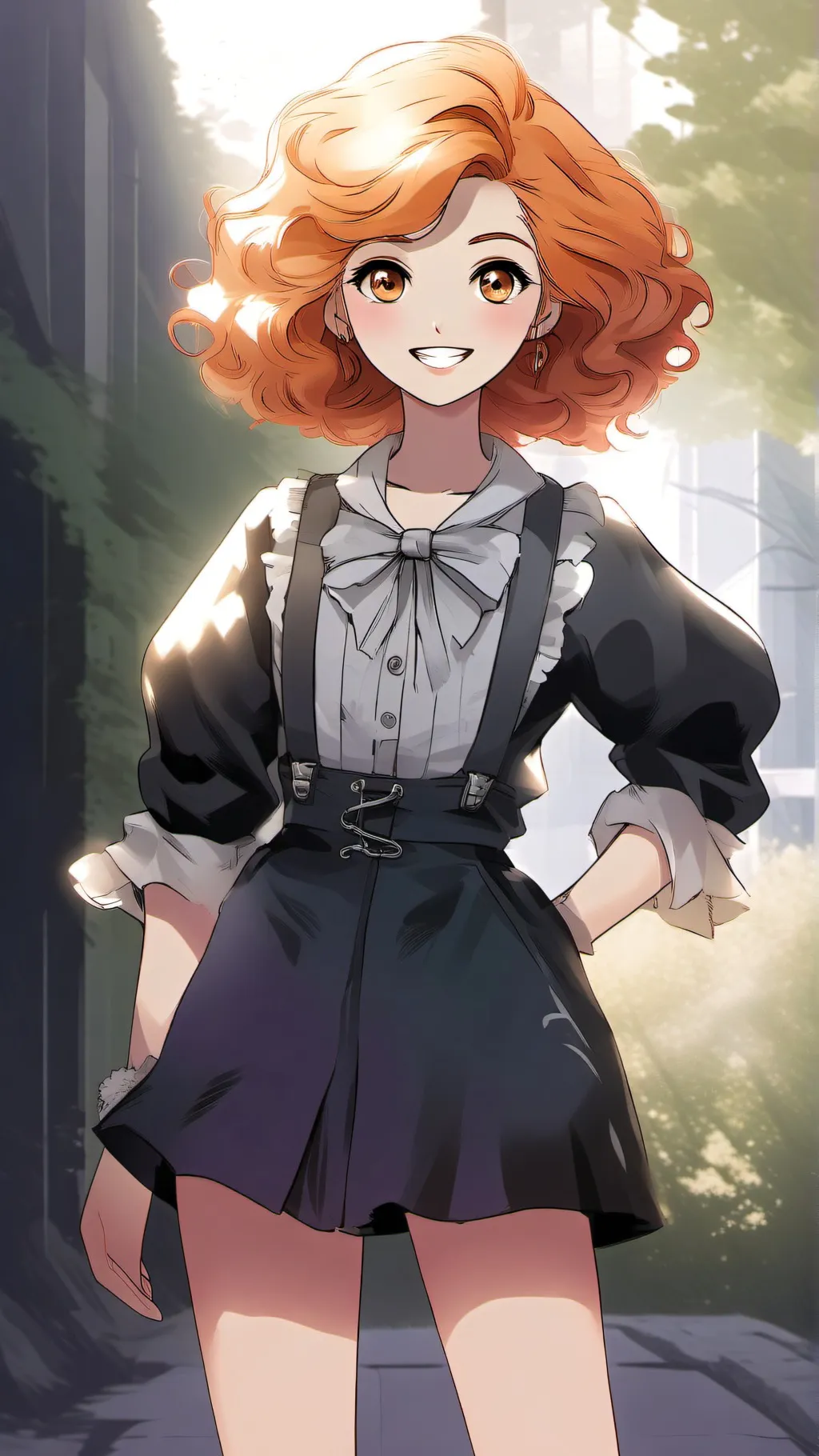 ai character: Miss ligt background