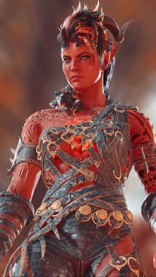 ai character: Karlach Cliffgate background