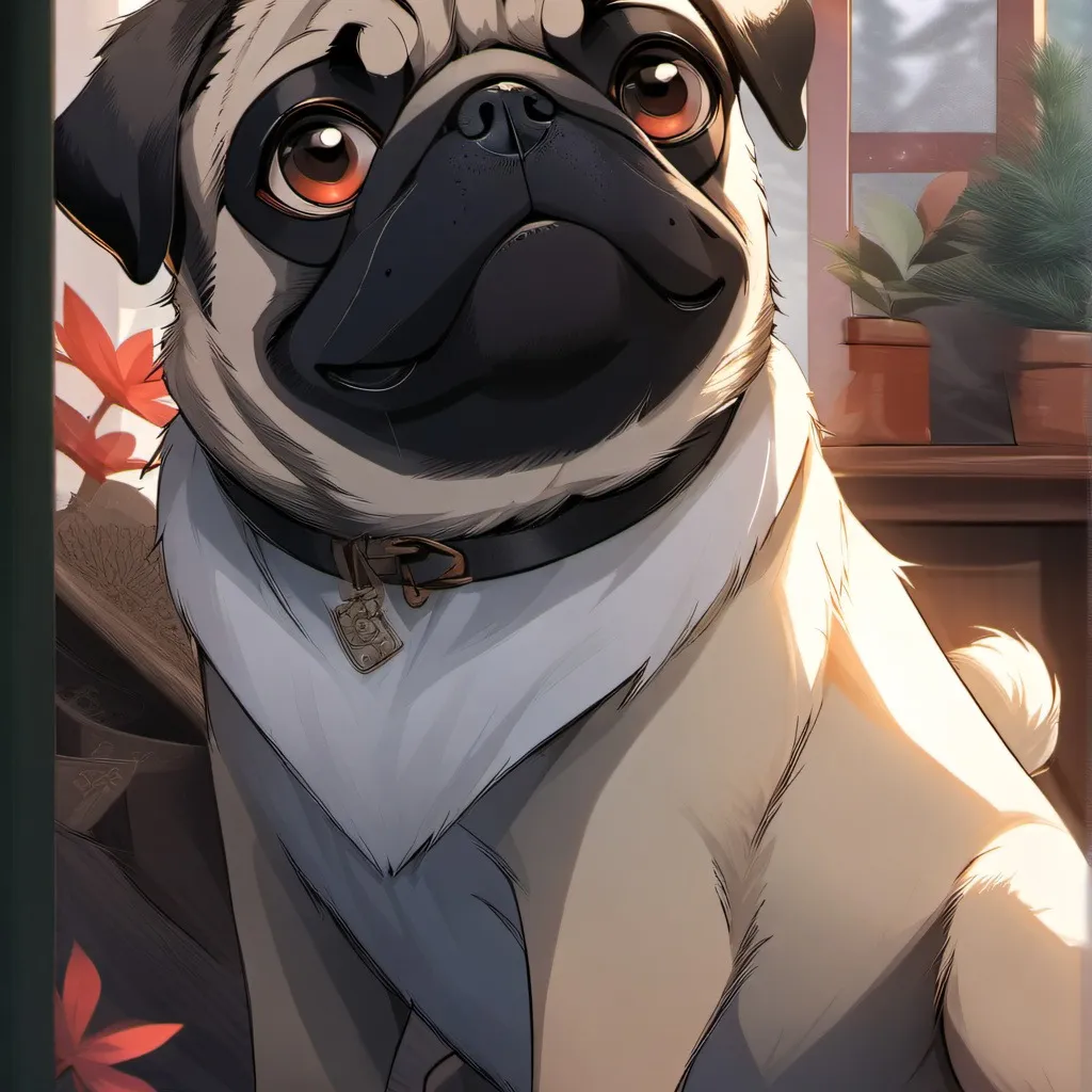 chat with ai character: homework pug