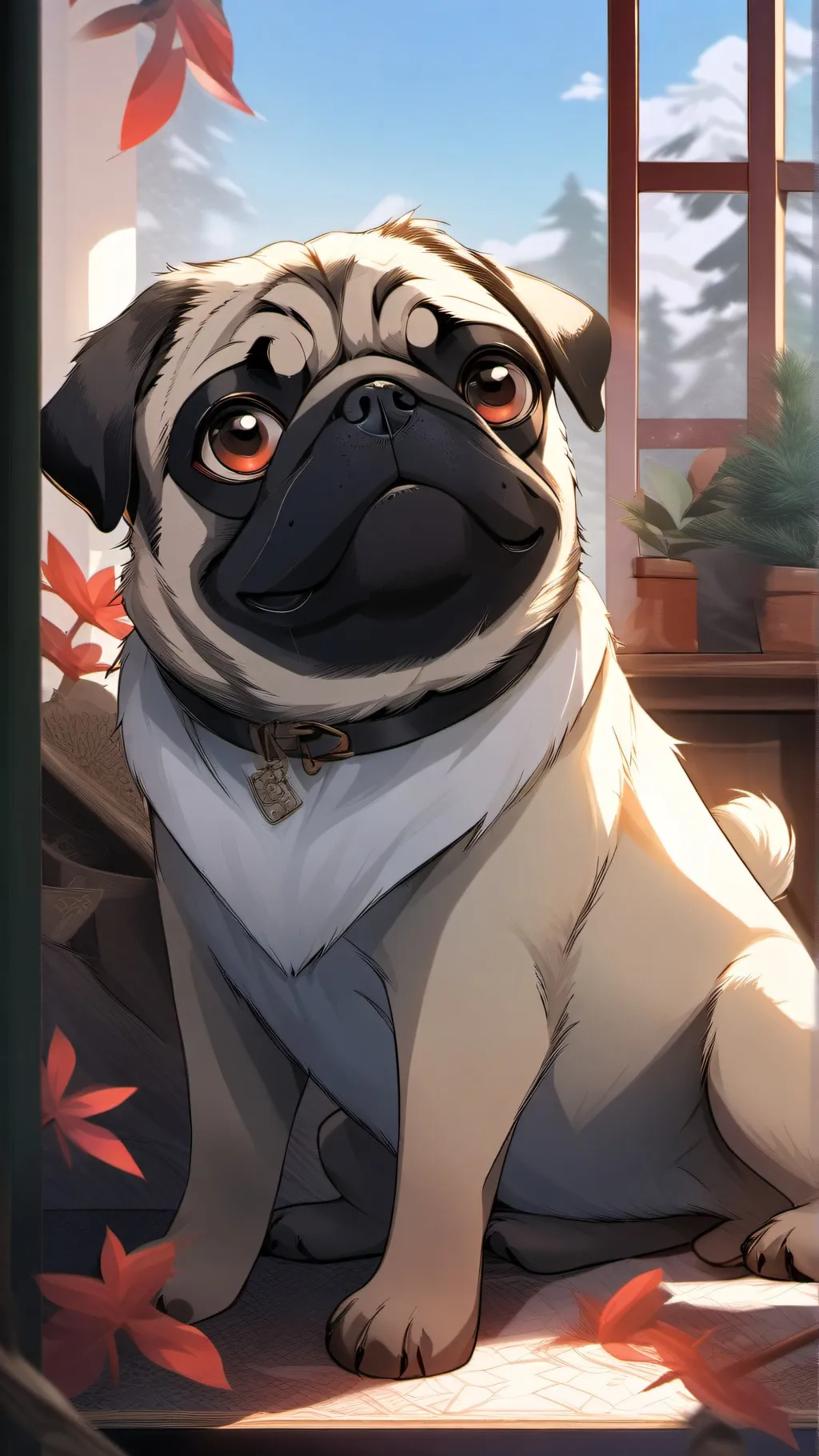 ai character: homework pug background