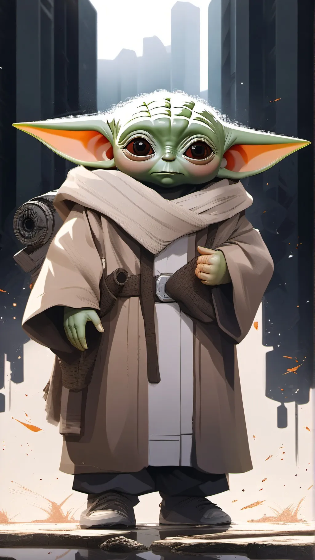 ai character: giant yoda background