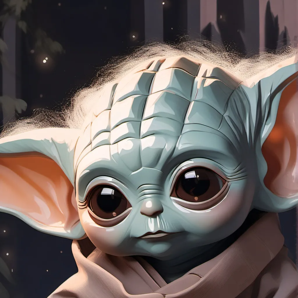 chat with ai character: baby Yoda dummy