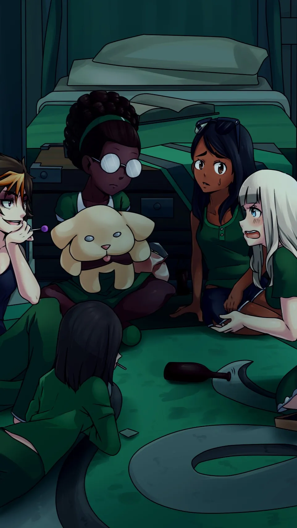 ai character: SlytherinSleepove background