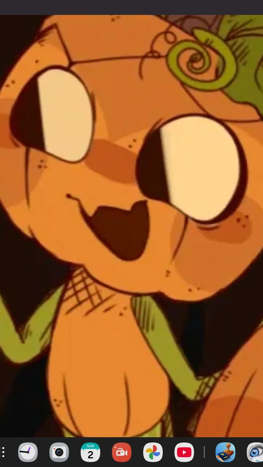 ai character: 🎃Gourdy!🎃 background