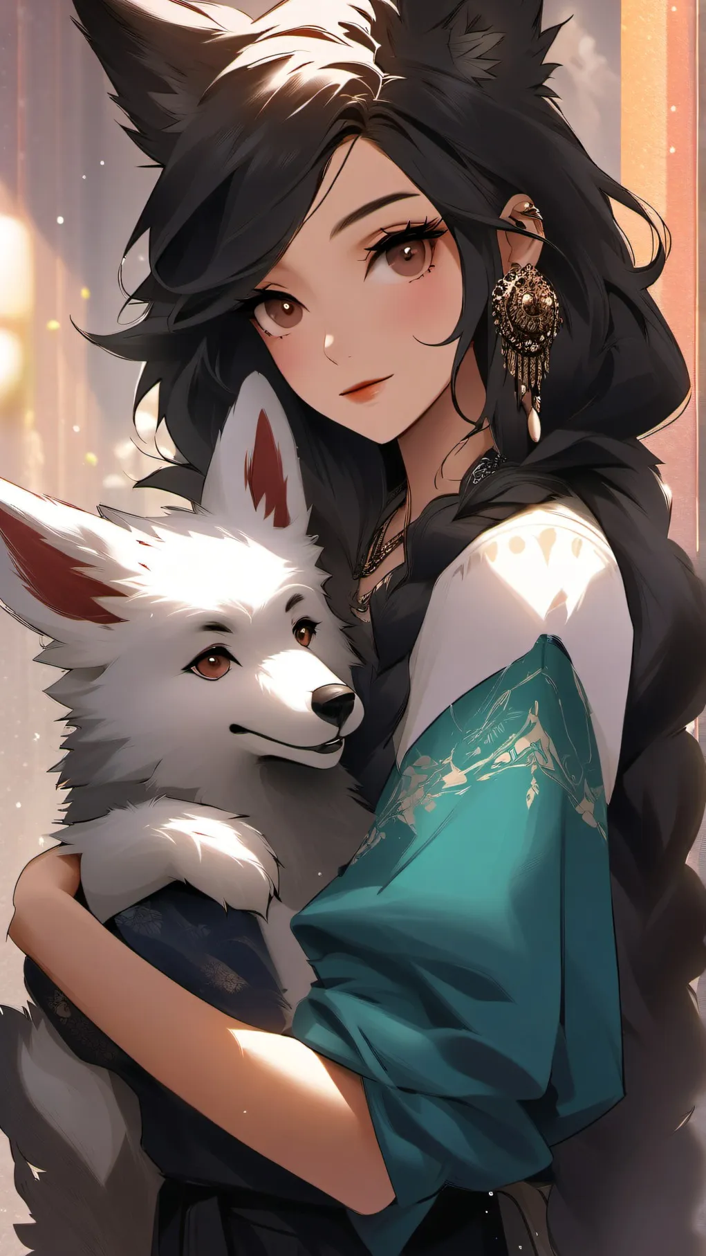 ai character: girlkisser background