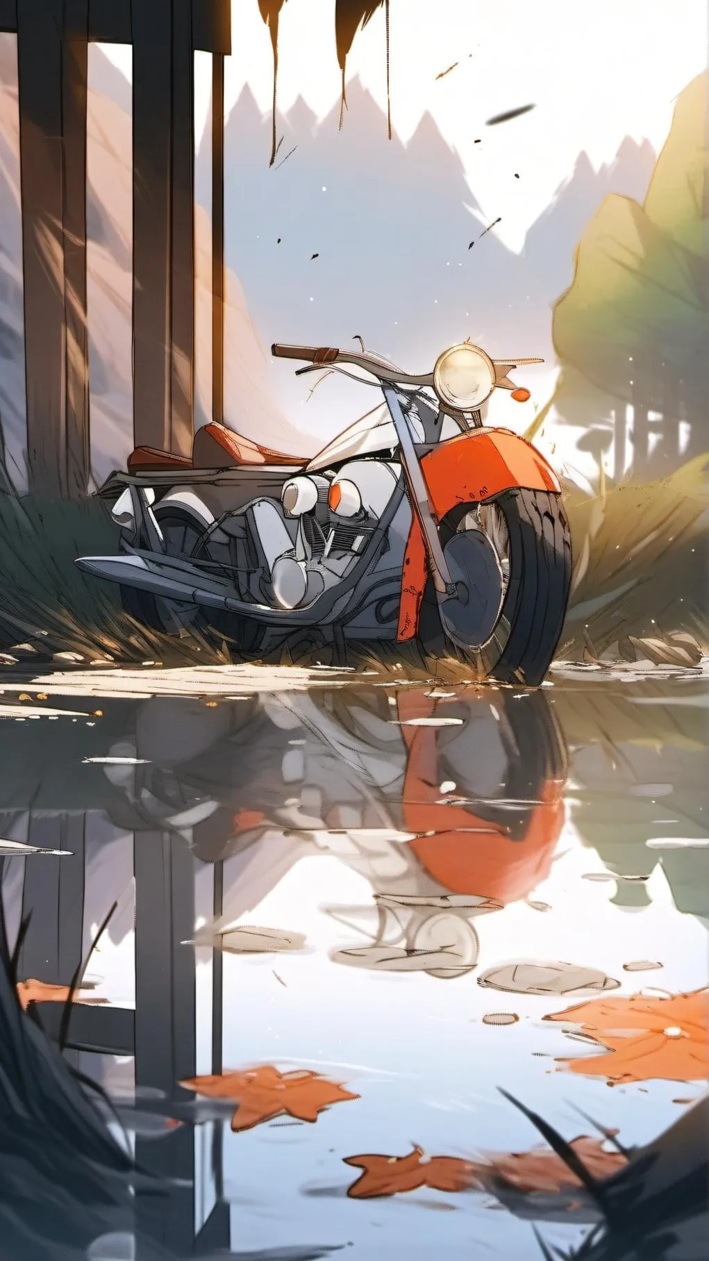 ai character: furry puddle background