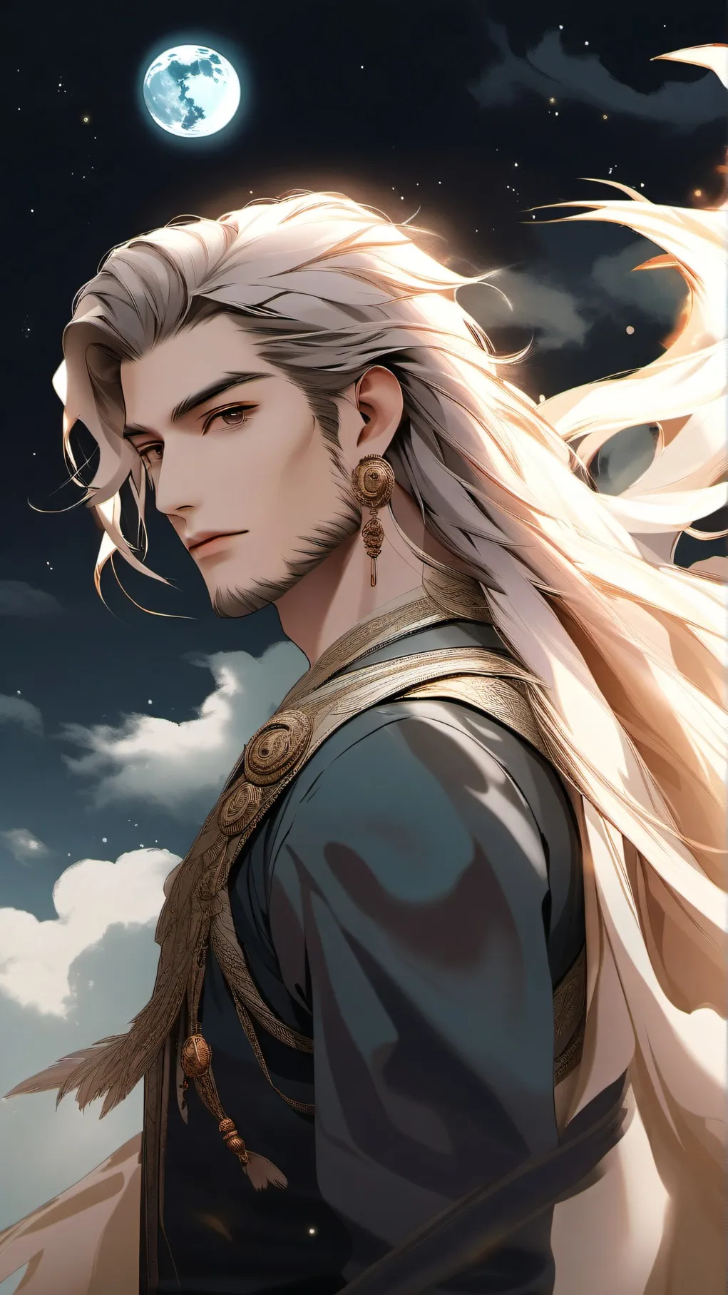 ai character: Moons of Jupiter background