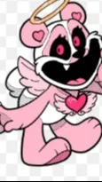 ai character: PINK AND WHITE BEA background