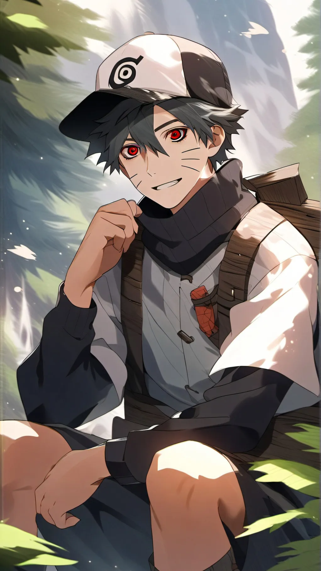 ai character: Naruto Uchiha background