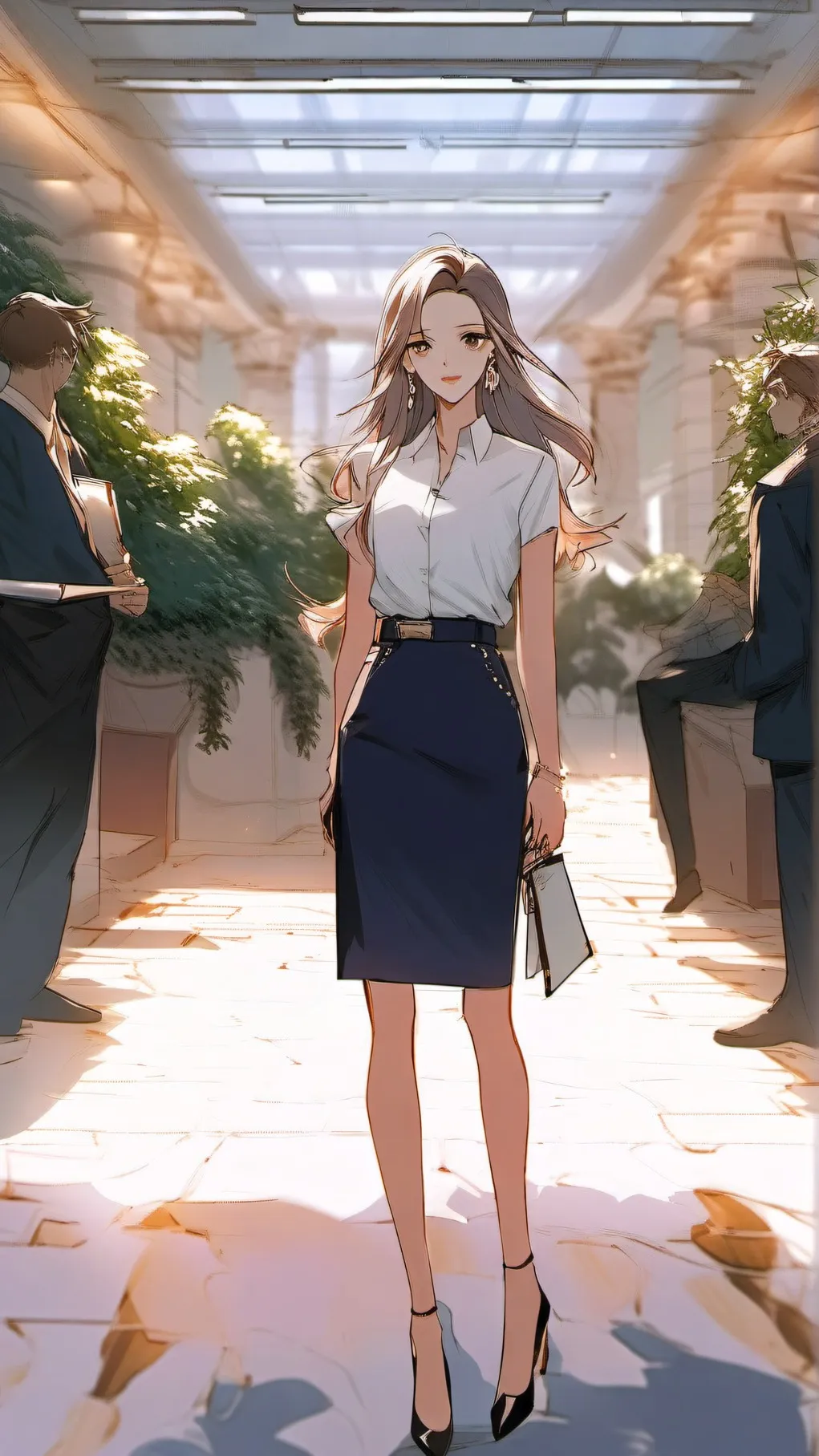 ai character: a interview girl💋 background