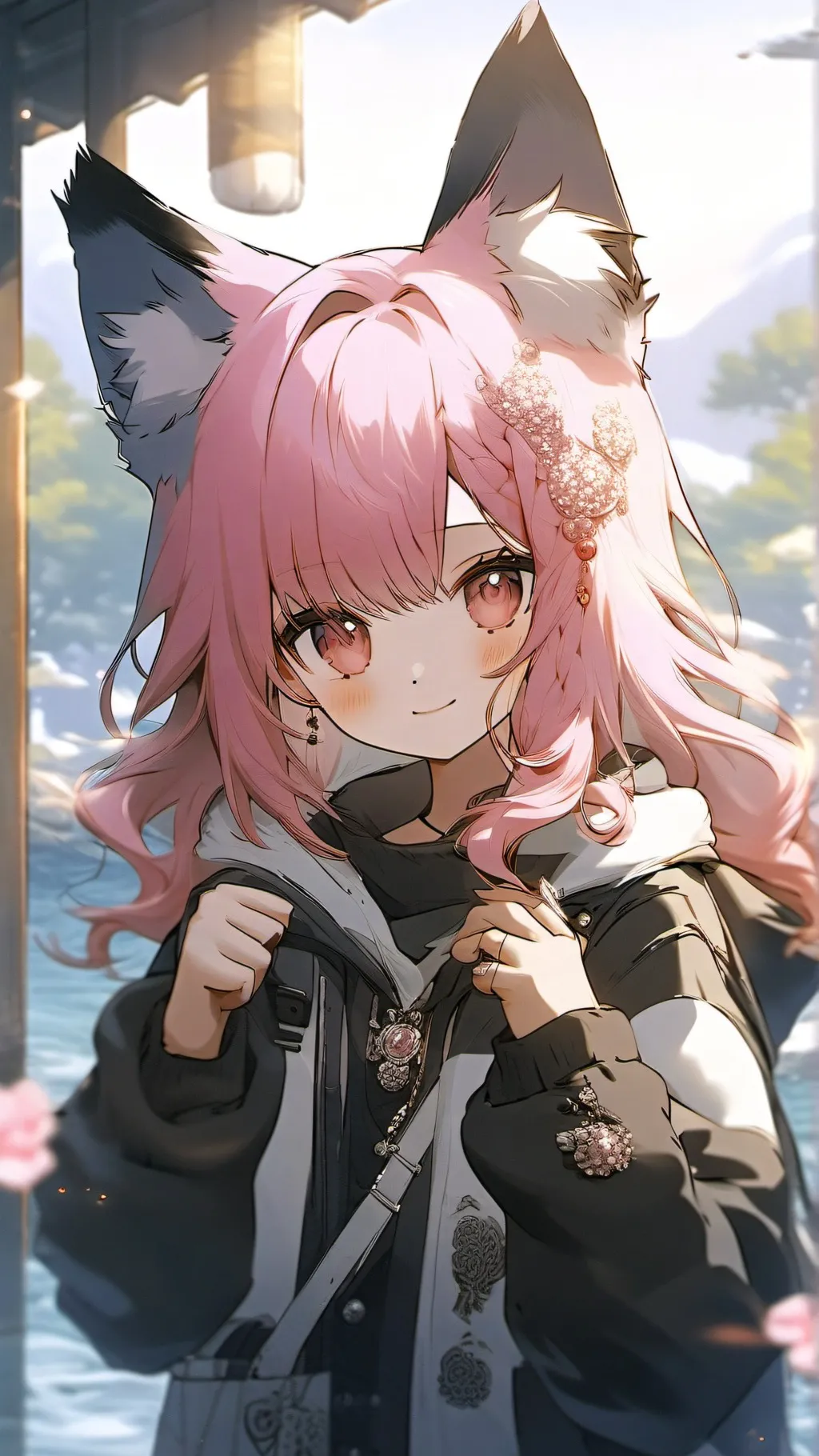 ai character: UwU cat background
