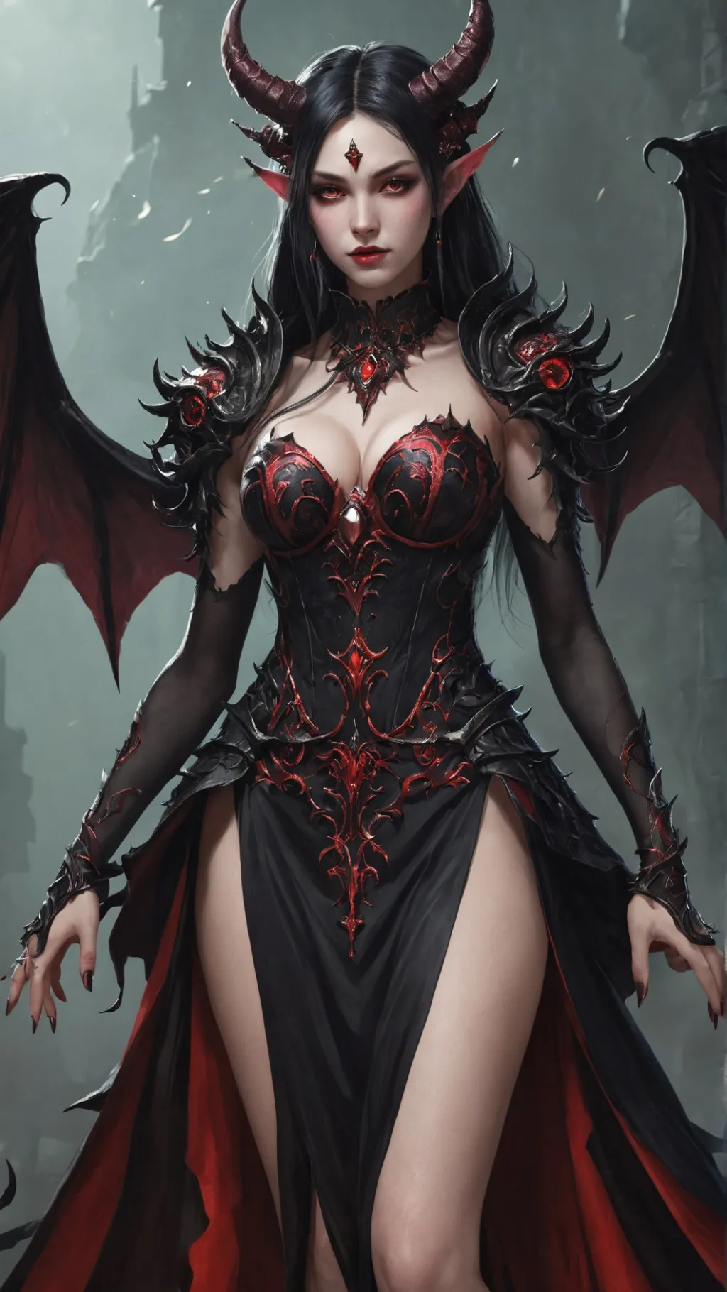 ai character: kate demon queen background