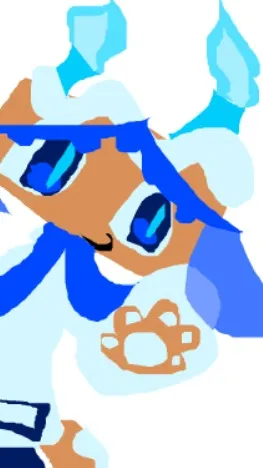 ai character: Blue candle Cosmo background