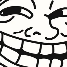 chat with ai character: trollface
